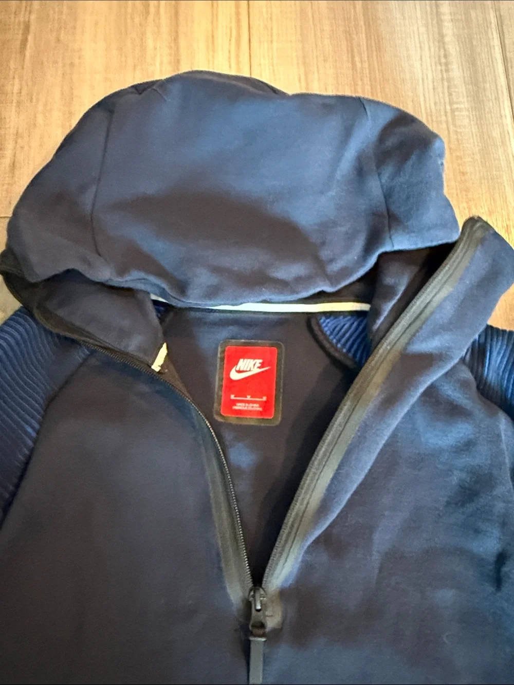 Nike Navy Half-Zip Hooded Pullover